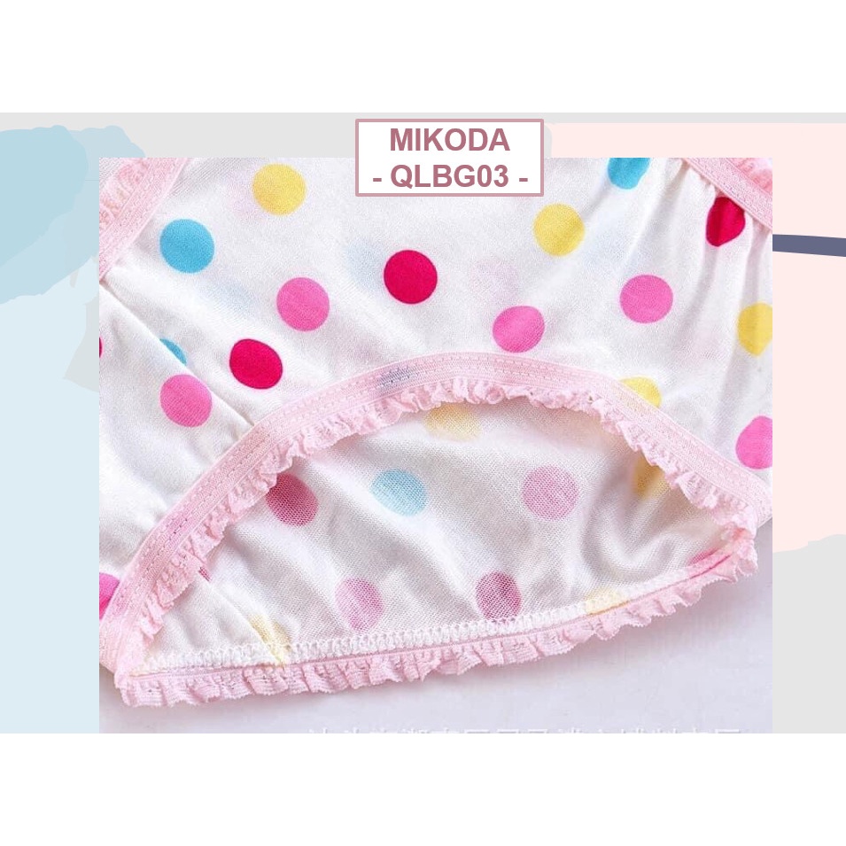 Quần lót bé Combo 12 quần chíp tam giác bé gái (2-12T )100% cotton co giãn tốt mềm mịn, thoải mái nhiều màu sắc–QL3