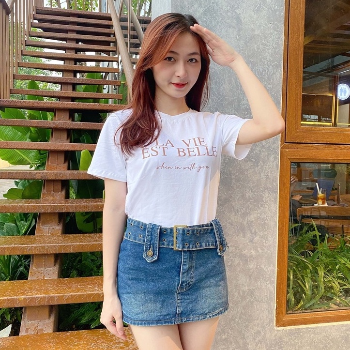 Áo thun HaLan La Vie phông cotton cao cấp sang xịn mịn chính hãng