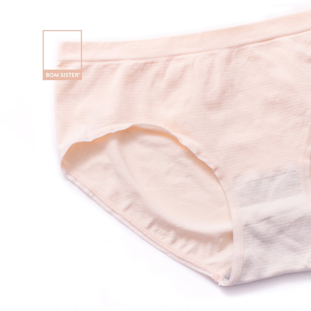 [Mã FAMALLT5 giảm 15% đơn 150k] Quần lót cotton pha màu trơn lưng vừa BOM SISTER Q1102 | BigBuy360 - bigbuy360.vn