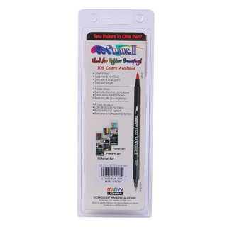 [DA ĐEN] Bút Marker Brush 2 Đầu Marvy 1122-6C
