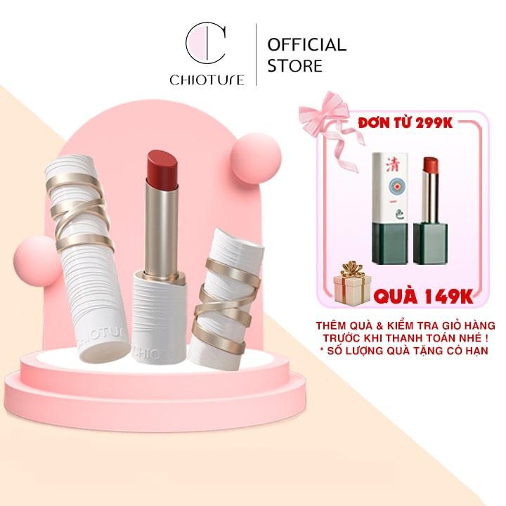 Son thỏi Chioture Silky Matte Lipstick chất son mềm mịn lâu trôi 2.8g