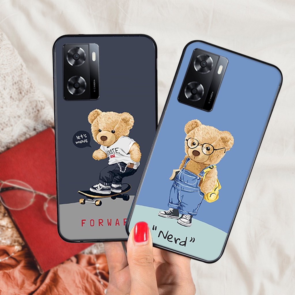 ỐP lưng Oppo A57 4G - Oppo A57 2022 gấu cute phá cách siêu đẹp