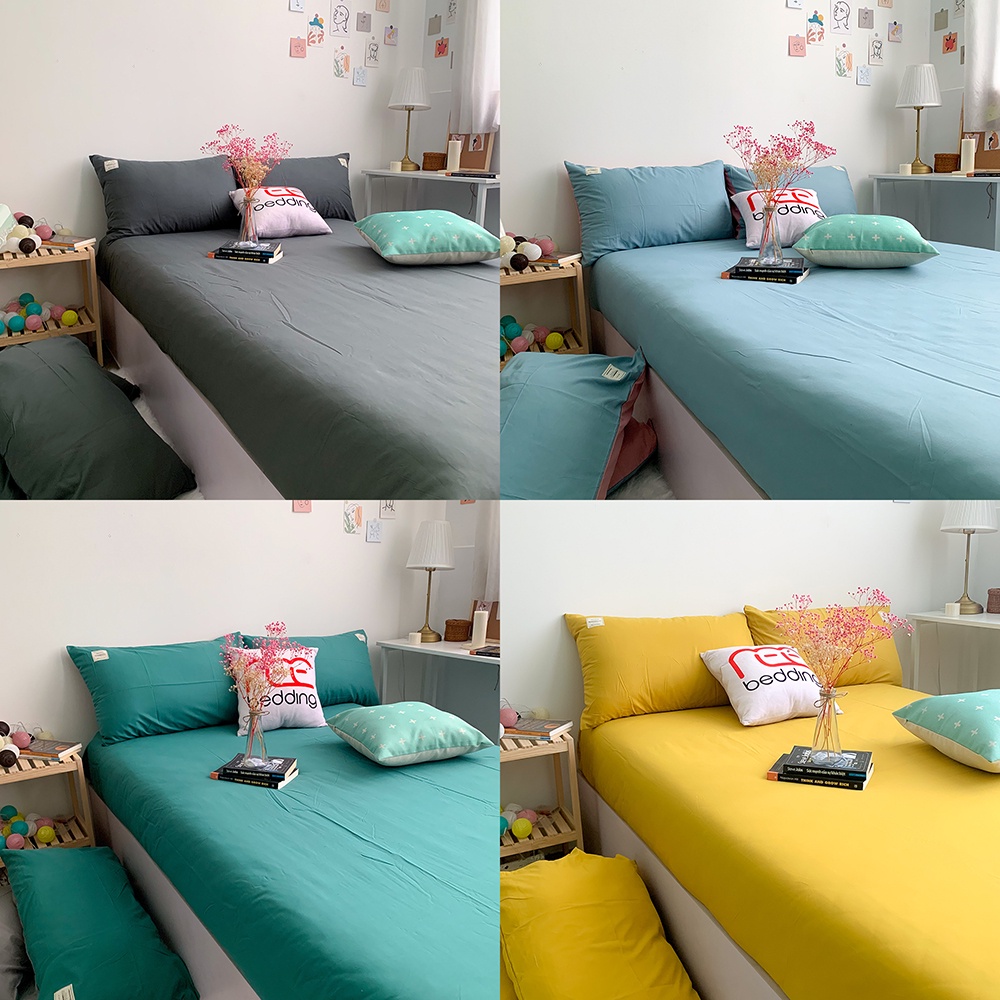 Ga giường và vỏ gối 3 món Cotton TiCi CTC33 đủ kích thước nệm 1m2x2m, 1m4x2m, 1m6x2m, 1m8x2m
