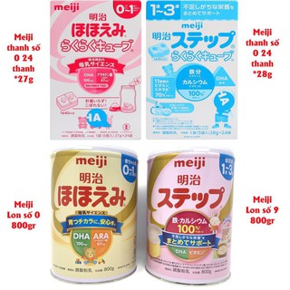 Sữa Meiji nội địa Nhật Sữa bột Meiji lon 800gr + sữa thanh Meiji 24 thanh