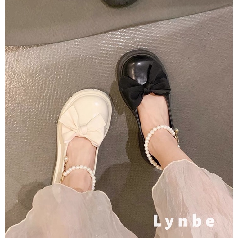 Giày nữ lolita quai ngọc thắt nơ siêu xinh