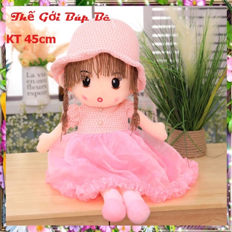 Búp Bê Gấu Bông Quà Tặng Cho Bé Váy Chùm 45cm Và 60cm