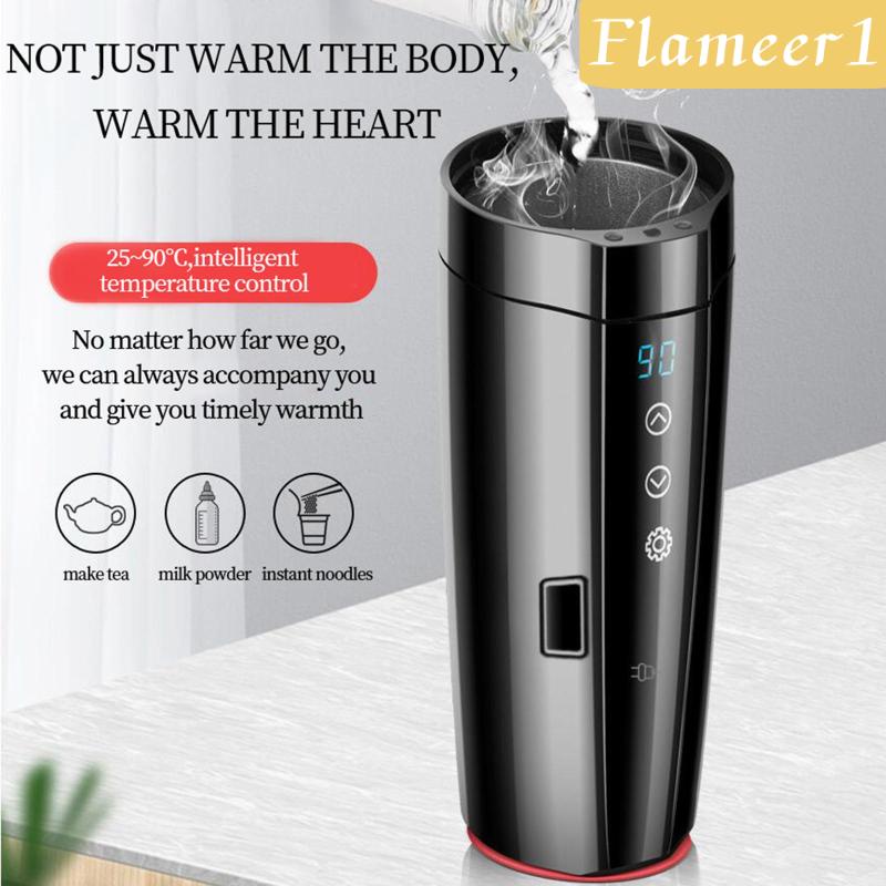 Ấm Đun Nước V 24V Có Màn Hình Hiển Thị Nhiệt Độ Cho Xe Hơi [Flameameer1]