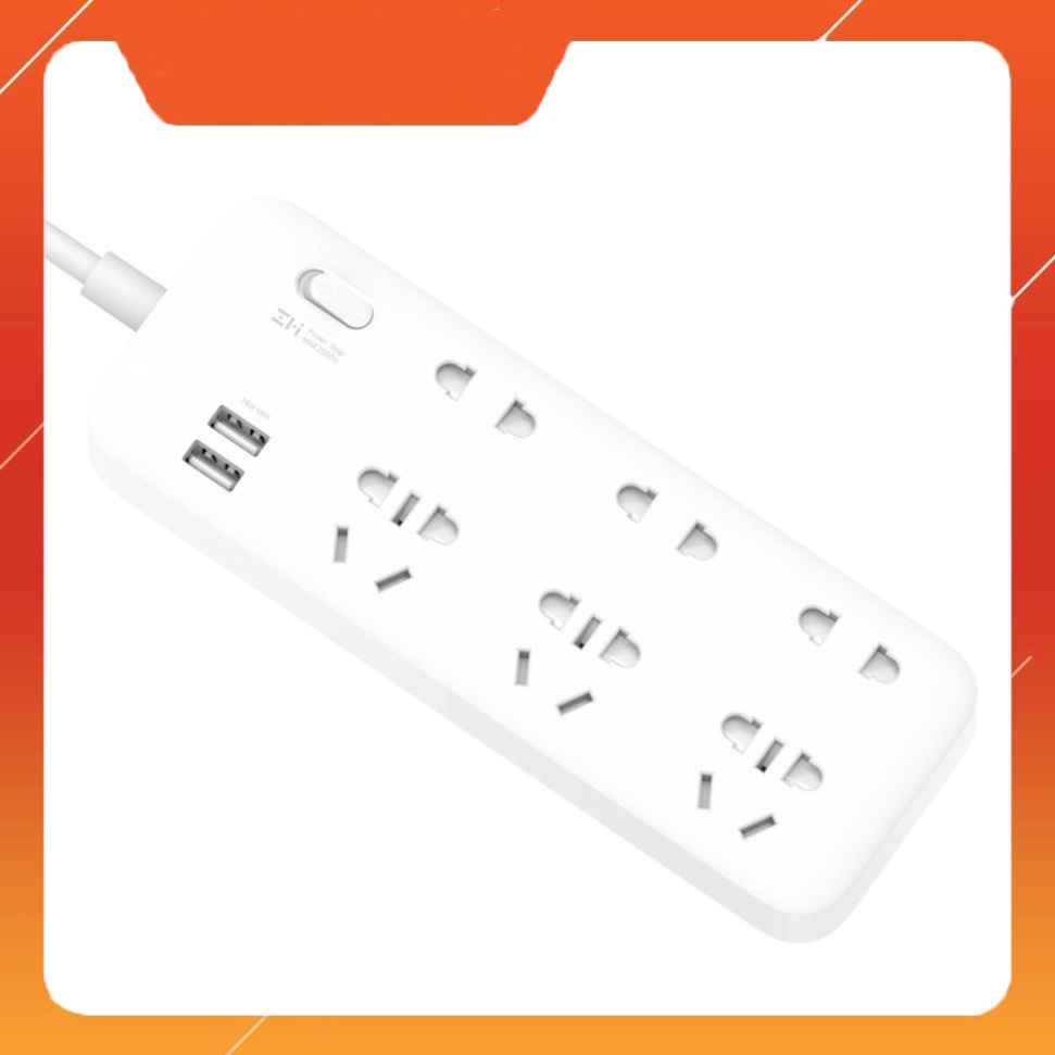 GIẢM GIÁ 50% Ổ cắm Xiaomi ZMI Power Strip 6 cổng 2 USB CX05 - Ổ kết nối điện Xiaomi Power Strip 6 cổng 3 USB ZMI CX05 GI
