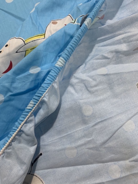 [FOR BABY] Bộ ga gối cotton 100% hàng Việt Nam (ga chun vỏ gối- ảnh thật - đủ cỡ)