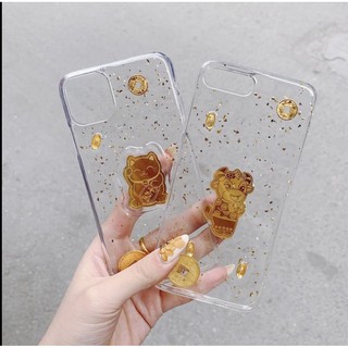 Ốp mèo thần tài Ốp Tết 2021 Mèo thần tài rinh tài lộc + Trâu vàng cho các dòng iPhone