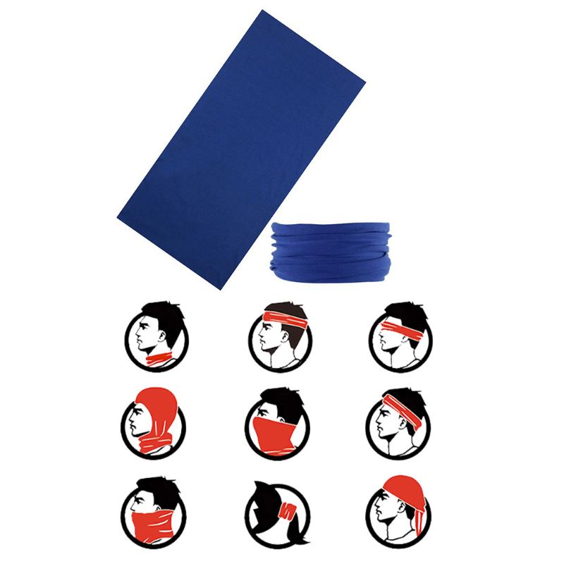 Whi Khăn Choàng Cổ Ma Thuật Liền Mạch Màu Trơn Chống Nắng Dùng Khi Đi Xe Đạp Ngoài Trời Bảo Vệ D