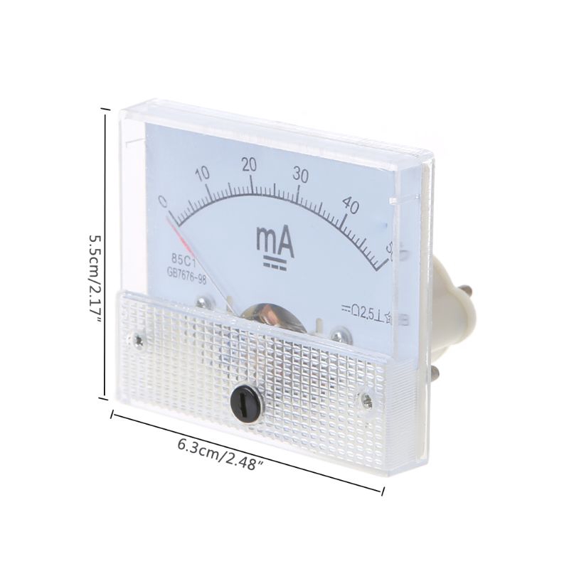 Đồng Hồ Đo Cường Độ Dòng Điện Dc 1 / 2 / 3 / 30 / 50 / 100a 50 / 100 / 200 / 500ma