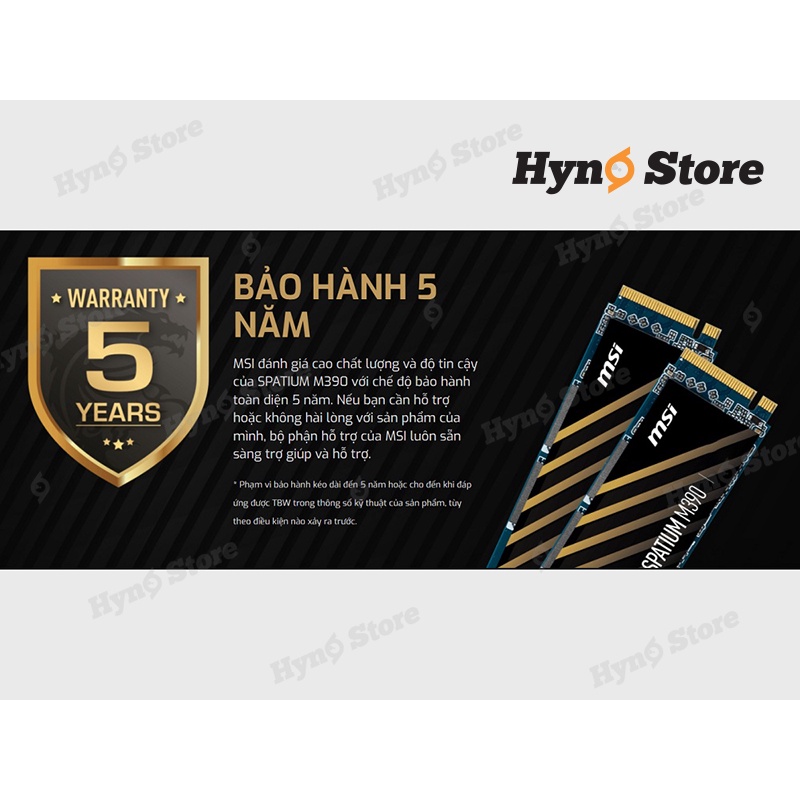 Ổ cứng SSD MSI SPATIUM M390 500G Gen3 Bảo hành chính hãng 5 năm Hyno Store