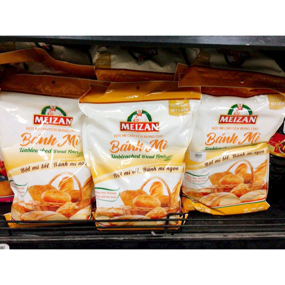 Bột làm bánh mì Meizan 1kg ⚡ GIÁ SỐC ⚡ bột làm bánh mì thơm ngon tại nhà đơn giản hiệu quả
