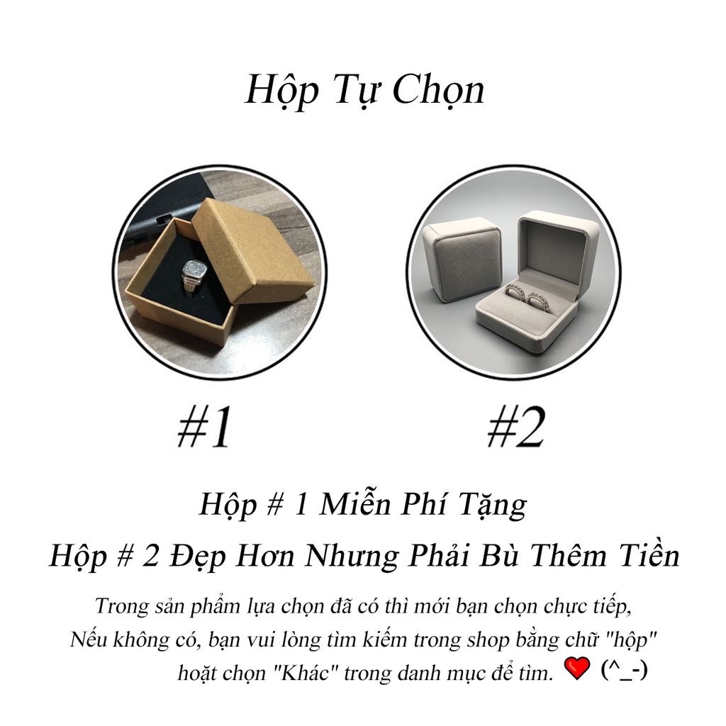 Nhẫn đôi Đơn giản Mạ Bạc Đính Đá Cặp đôi Cầu hôn Quà Valentine Không phai màu NH-013