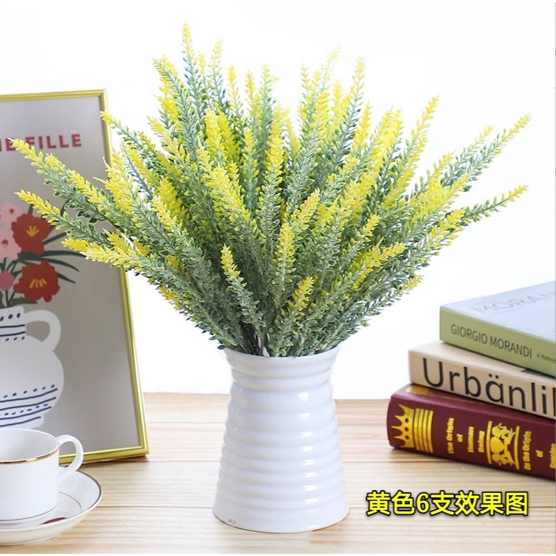 [HCM] Hoa lavender Oải Hương giả 5 nhánh trang trí phòng dài 38cm giống thật