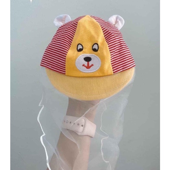 Mũ kèm khăn voan chống bụi cho bé