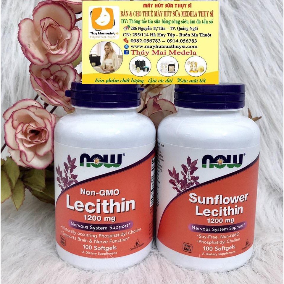 Viên uống chống tắc tia sữa Now Sunflower Lecithin - { bé TRAI }