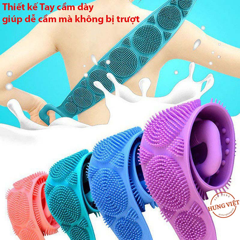 Dây Chà Lưng Tắm Silicone, Tẩy Tế Bào Chết Body, Cọ Rửa Bụi Bẩn, Massage nhẹ nhàng [CHÀ LƯNG]