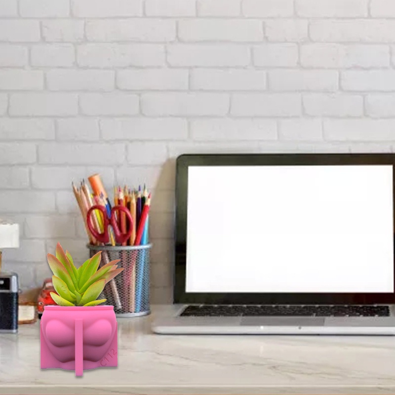 Khuôn Silicone Làm Chậu Hoa / Xi Măng Diy