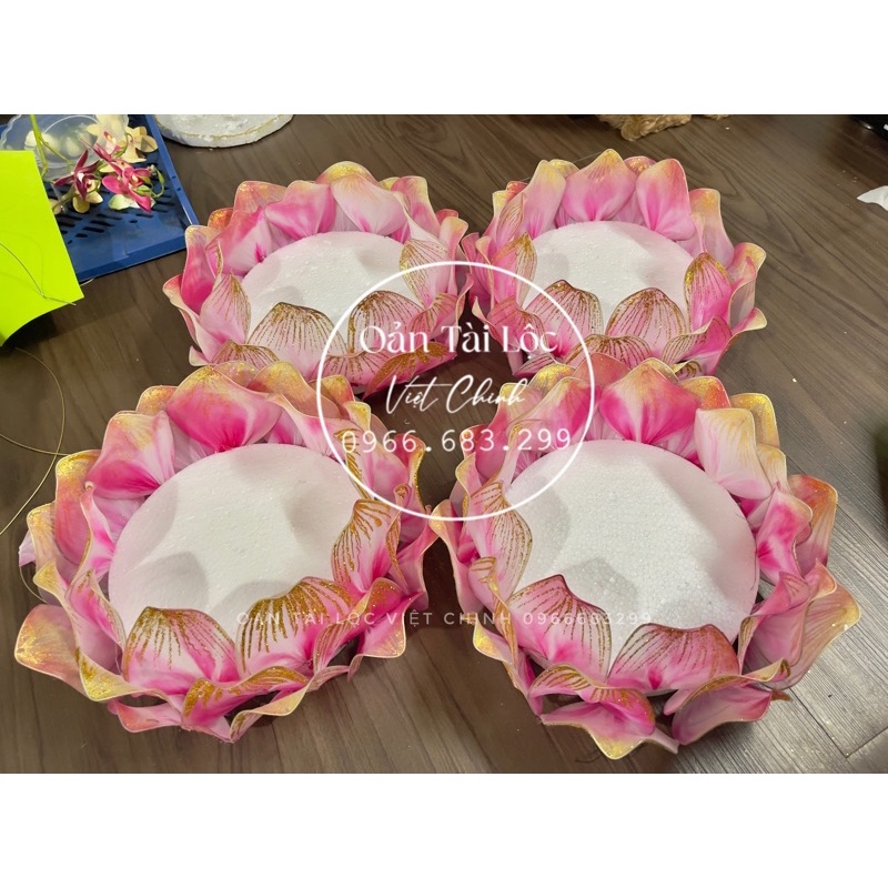 Sỉ 100 cánh sen xốp, cánh sen voan làm đế oản nghệ thuật