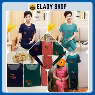 Bộ trung niên ⚡GIÁ SỈ⚡ Bộ quần áo cho mẹ chất vis mềm mại, mát, mịn