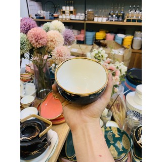 Chén bát ăn cơm cao cấp viền vàng