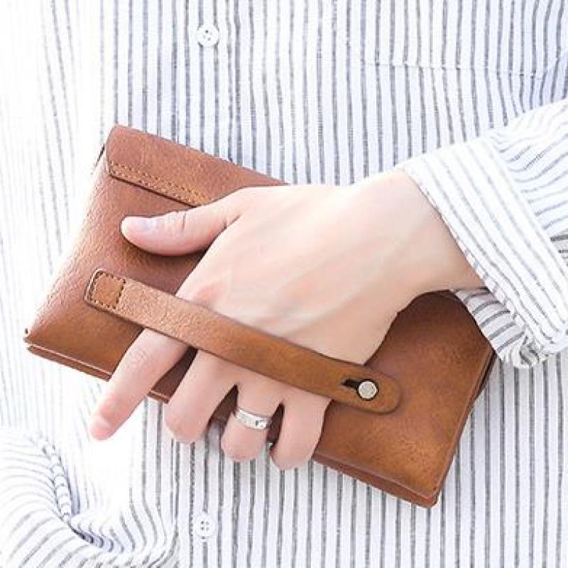 Ví nam dáng dài cầm tay hai lớp phong cách thời trang Âu Mỹ