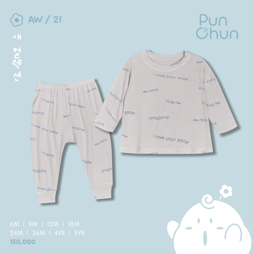 Punchun bộ dài tay cho bé [AW21-D2107]