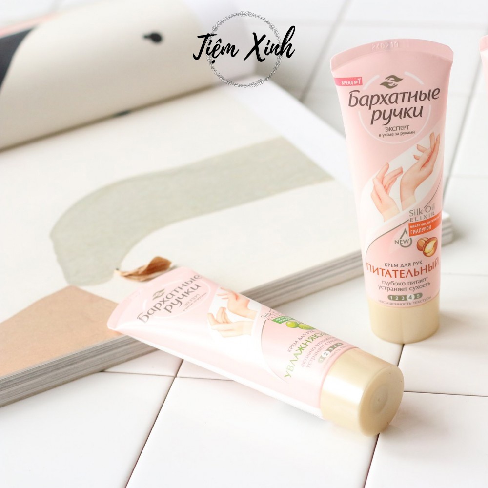 Kem dưỡng tay dầu Oliu Vitamin C Silky Hands của Nga 80ml kem dưỡng da nứt nẻ, dưỡng ẩm cho da khô