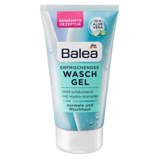Sữa rửa mặt balea chiết xuất lô hội, 150ml - nội địa đức, thích hợp cho da thường và da hỗn hợp.