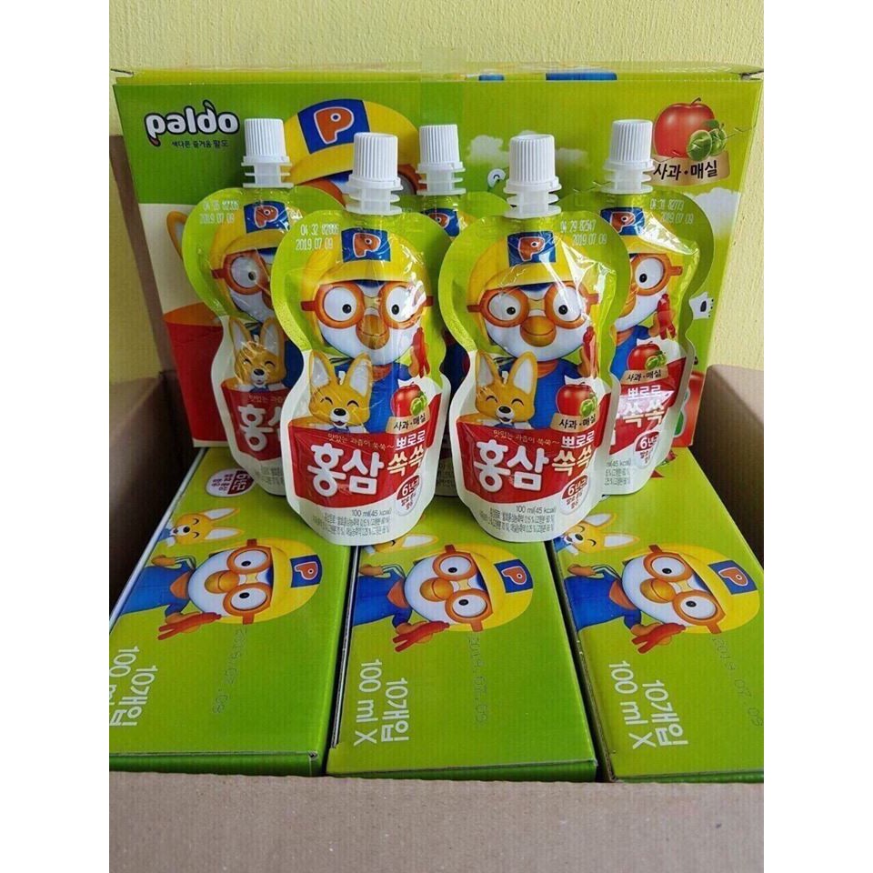 Nước Hồng Sâm Hoa Quả, Hồng Sâm Baby Paldo Hàn Quốc, Hộp 10 gói