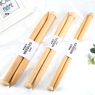 Set 2 kim khâu làm đồ đan len 15/20/25mm bằng gỗ chất lượng cao