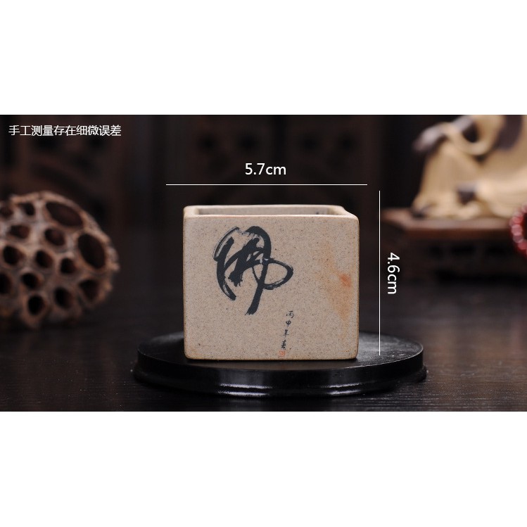Chậu gốm vuông trồng sen đá, trồng cây, trồng tiểu cảnh, bonsai