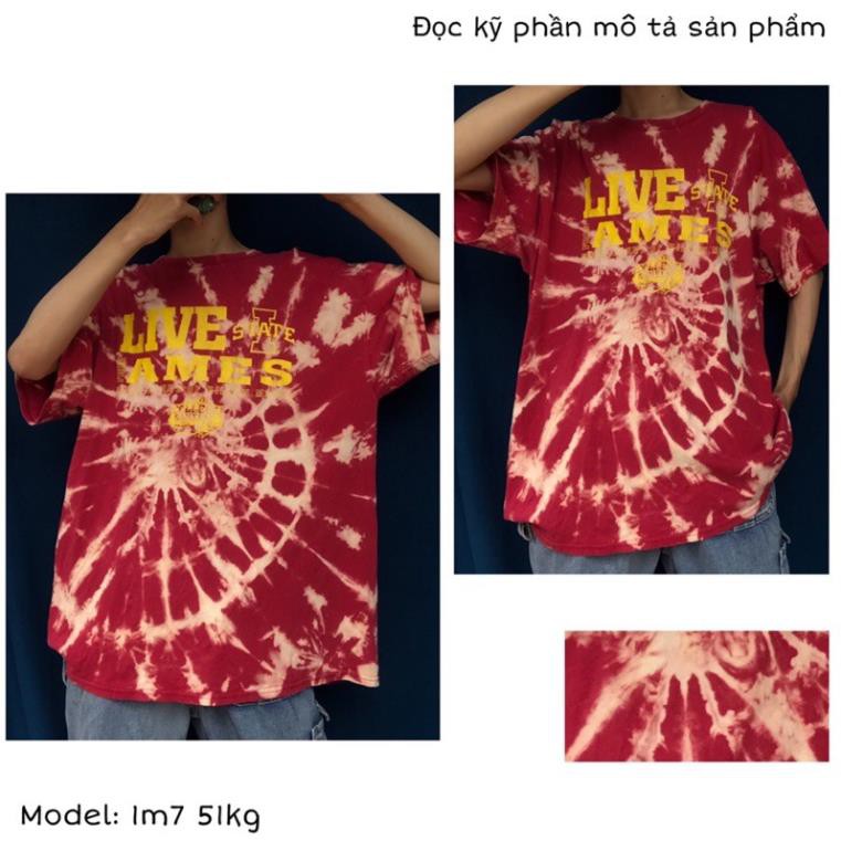 2HAND - ÁO THUN MỸ TIEDYE LOANG MÀU ĐỎ OVERSIZE UNISEX DÁNG THỤNG TRENDY OLDFACTORY.CLOTHES ⚡️