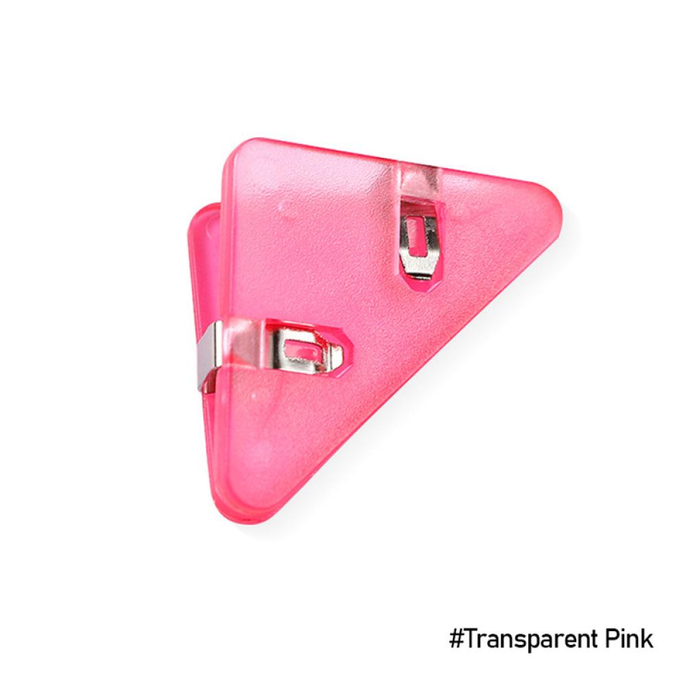 Bộ 5 Kẹp Góc Sách Hình Tam Giác Trong Suốt Dễ Thương E4I1