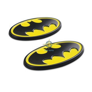 Miếng Dán Logo Batman 3D Bằng Kim Loại 2X3D Trang Trí Xe Hơi