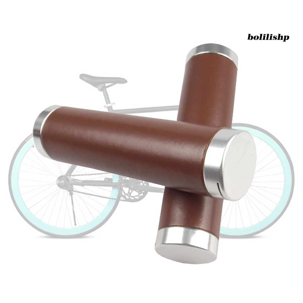 1 Cặp Vỏ Bọc Tay Lái Xe Đạp Leo Núi Chất Liệu Giả Da Phong Cách Vintage