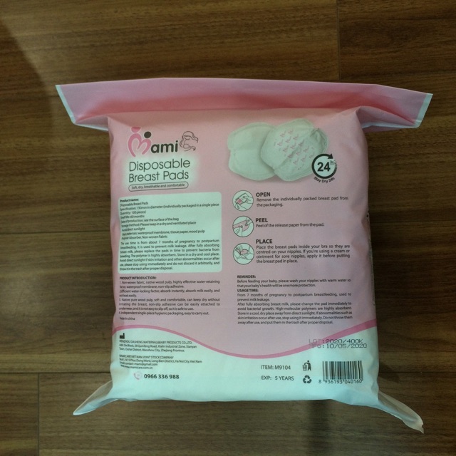 Miếng lót thấm sữa siêu mịn Mami Care công nghệ Hàn Quốc