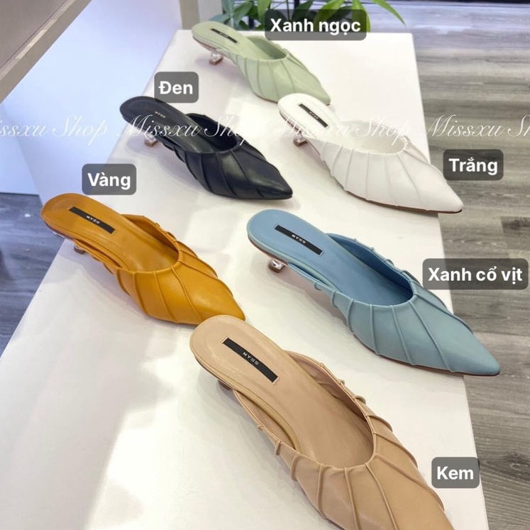 Giày sục nữ mũi nhọn gót nhí 3cm thời trang MYSS - SU100