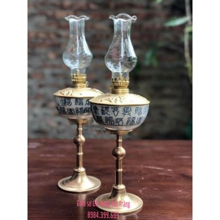 01 chiếc đèn thờ chữ thọ men rạn gốm Gia Hưng Bát Tràng