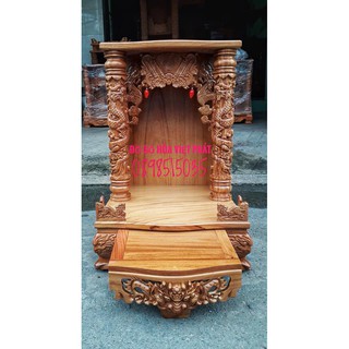 Bàn thờ thần tài ông địa gỗ Gõ Đỏ