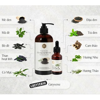 Set bộ dầu gội xả và sereum Mộc nhu trị tóc bạc sớm