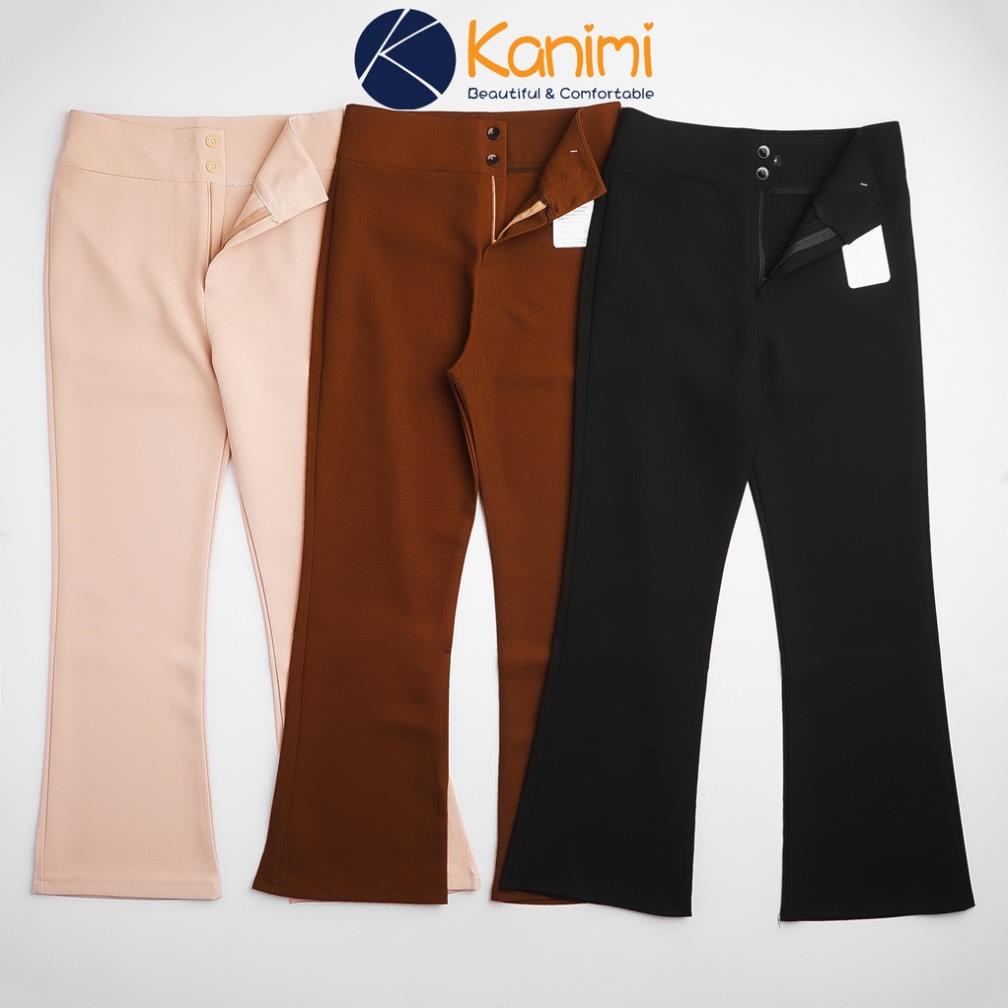 Quần Vải Ống Loe Lưng Cao FREESHIP quần Beggy công sở ống vẩy siêu hack dáng chất tuyết mưa đẹp