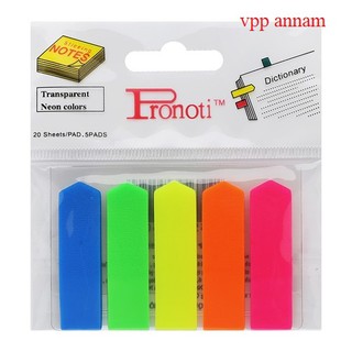 GIẤY PHÂN TRANG 5 MÀU NHỰA PRONOTI