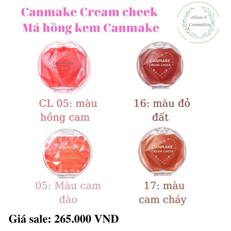 Má hồng kem Canmake cream cheek