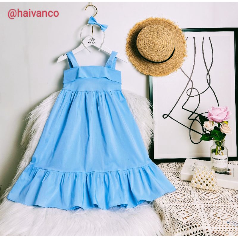 ĐẦM VÁY DÀI MAXI BÉ GÁI NHIỀU MÀU VẢI KATE MỀM NHẬP HAIVANCO 10 đến 38 kg mềm mại và thoáng mát đi học đi chơi đều đẹp
