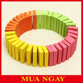 Bộ 100 Quân Domino Gỗ Nhiều Màu
