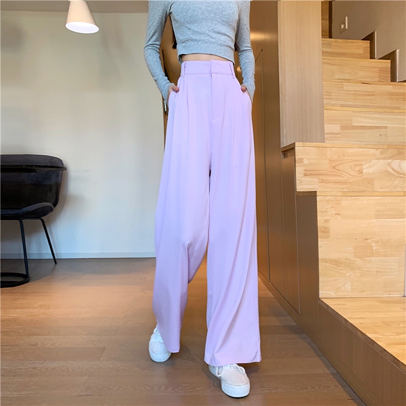 Quần ống rộng IELGY kiểu mỏng thời trang cho nữ