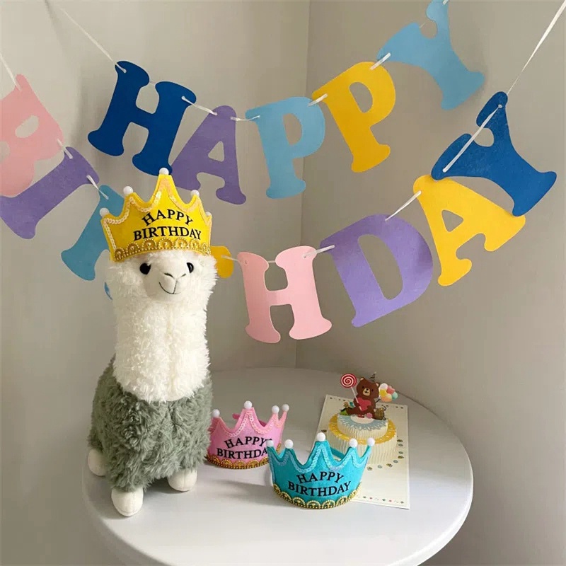 Mũ Sinh Nhật Bằng Vải Nỉ Cho Người Lớn Và Trẻ Em